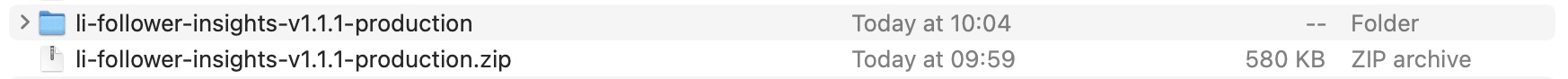 unzip LinkedIn Follower Insights chrome extension